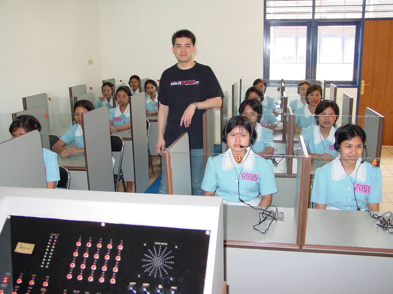 Classroom teaching at an overseas training centre