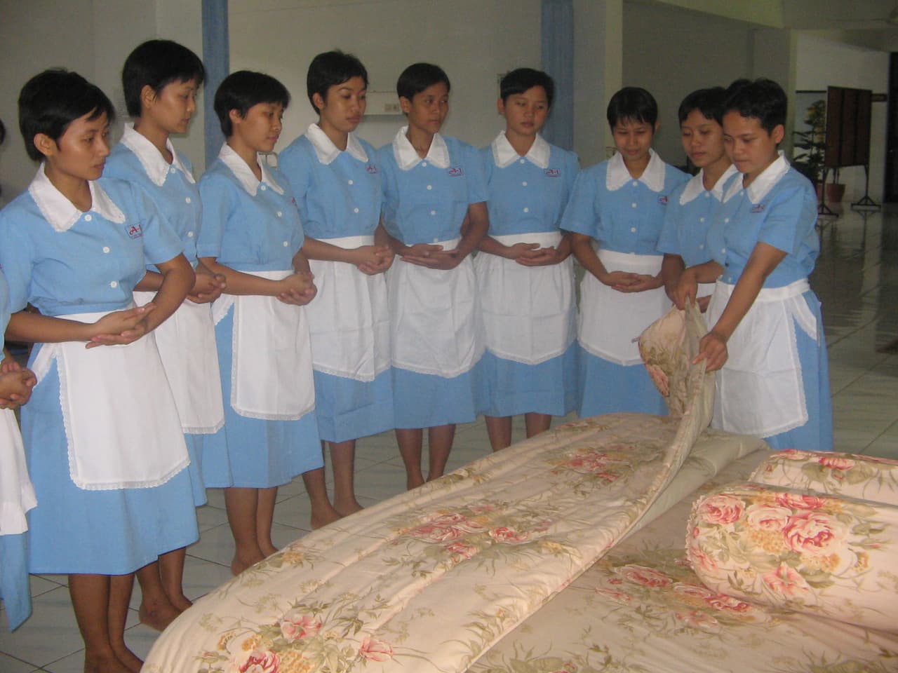 Household and care practice at an overseas training centre