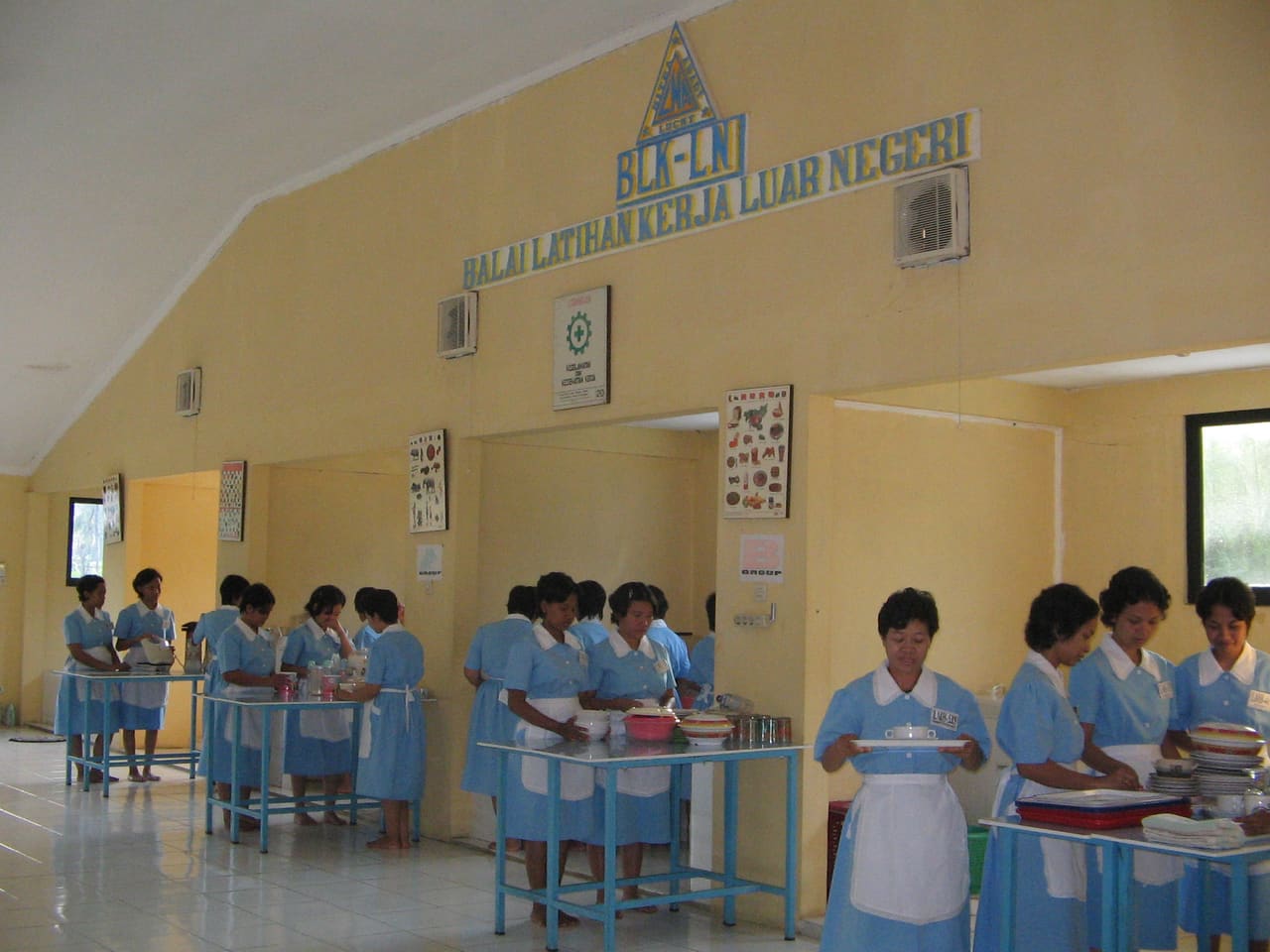 Household and care practice at an overseas training centre